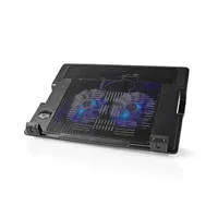 NEDIS NBCR200BK notebookhűtő állvánnyal 2x140mm ventilátor 18" led usb hub