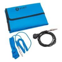 iFixit EU145202-5 hordozható antisztatikus szőnyeg 60x60 cm ESD földelő vezeték 1.8 m csuklópánt