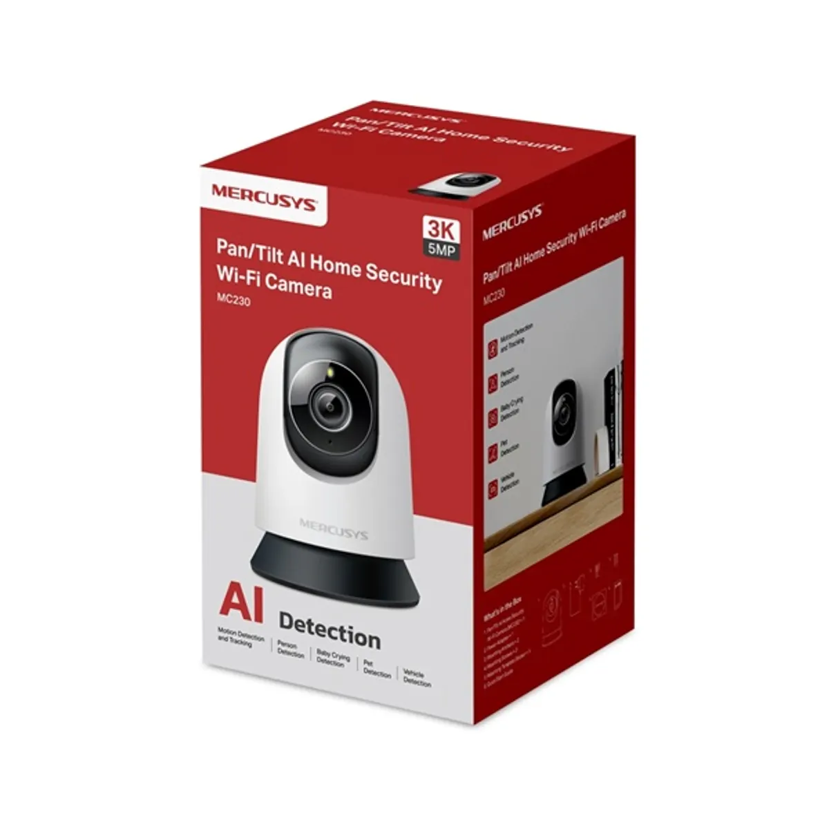 TP-LINK MC230 Mercusys Pan-Tilt AI otthoni biztonsági Wi-Fi kamera #3