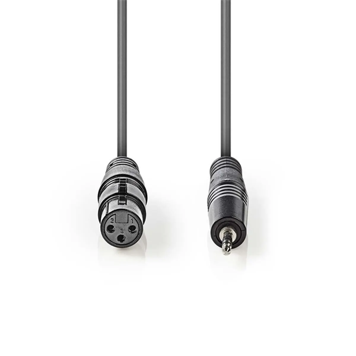 NEDIS COTH15320GY10 XLR aljzat 3-tűs és 3,5 mm TRS dugó 1 m kerek PVC köpeny réz vezető sötétszürke #2