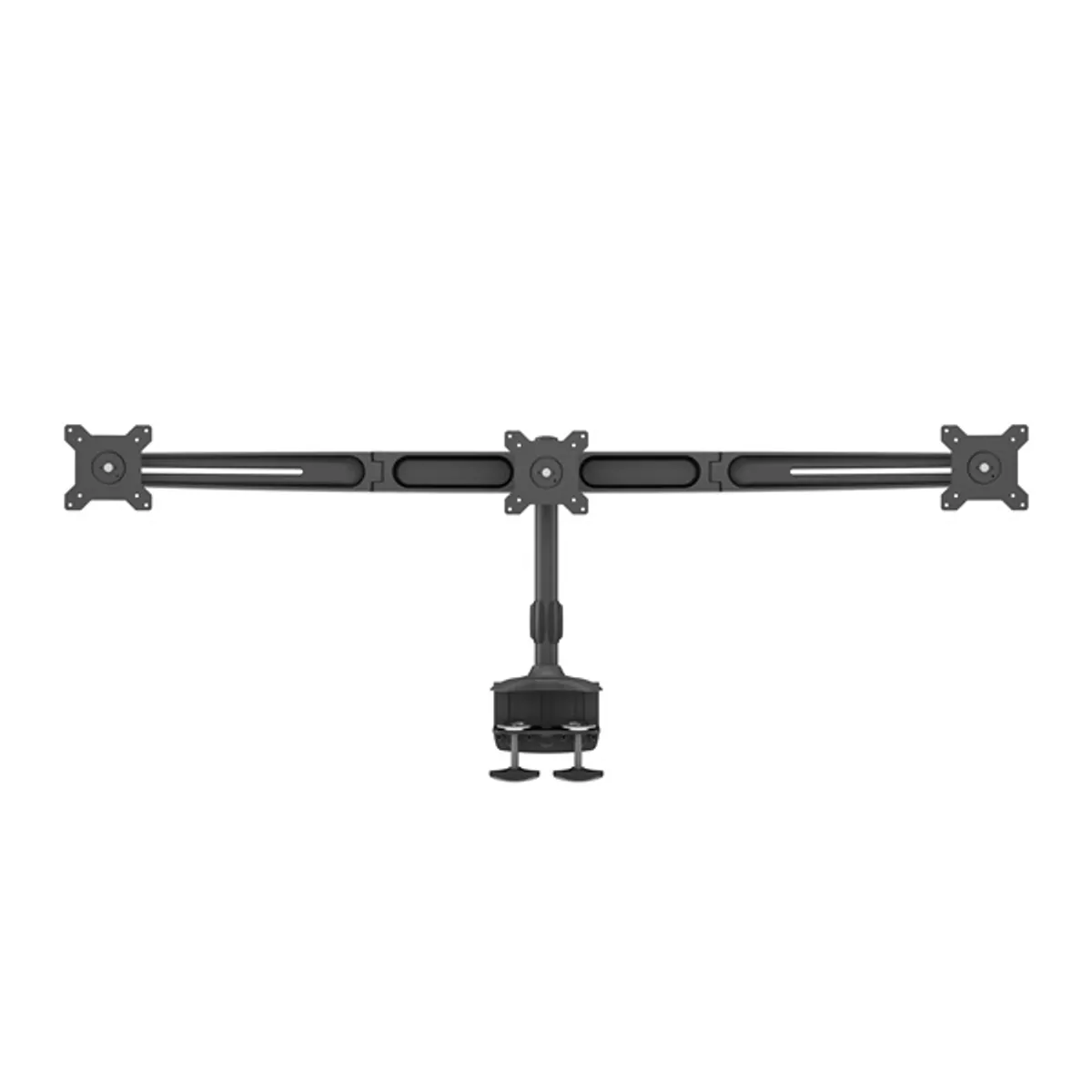 Multibrackets 7350105210372 Asztali konzol 3 képernyőre 15"-24" VESA 75x75, 8 kg képernyőnként, dőlés 20 fok, forgás 90 fok, yaw 10 fok, fekete #2