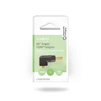 Nedis CVGB34901BK hdmi m-f adapter 90 fokos szög aranyozott hdmi csatlakozó fekete #7