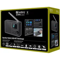 Sandberg 421-39 Rádió DAB BT Recharge 3W RMS FM 57 mm 2.0" TFT USB-C töltés 2000 mAh #6
