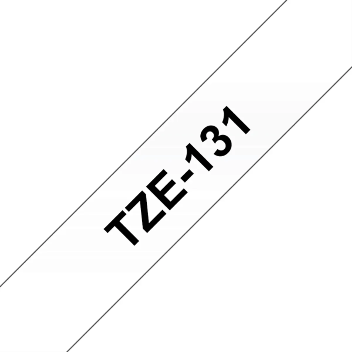 BROTHER TZE-131 laminált szalag 12 mm 8 m átlátszó alapon fekete #1