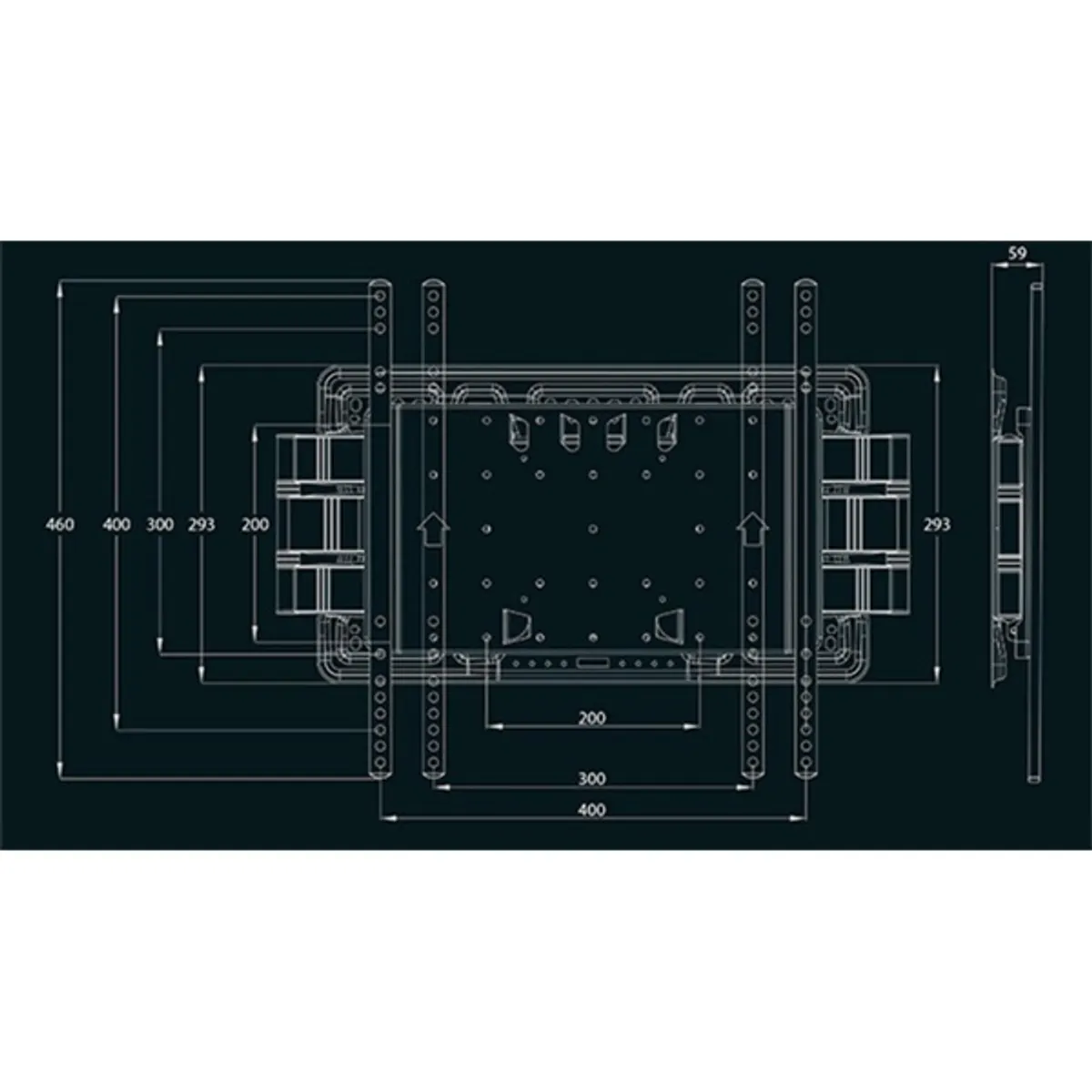 MULTIBRACKETS 7350022739697 M VESA Super Slim Tilt és Turn Plus HD 40-86" 400x400 Fekete 65 kg #9