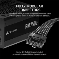 Corsair CP-9020295-EU RM750e 750W ATX 3.1 PCIe 5.1 teljesen moduláris Cybenetics Gold zero RPM mód #3