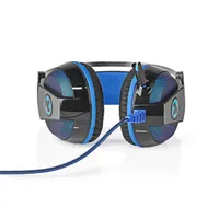 NEDIS GHST500BK Gaming fülhallgató térhatású USB 2,1 m hajlítható mikrofon fekete-kék #2