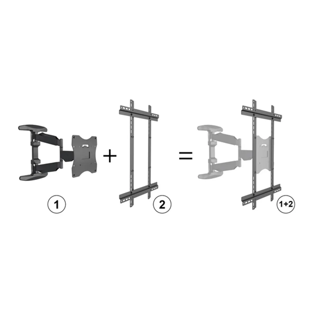 MULTIBRACKETS 7350105212307 Fali konzol 400x600 32"-55" VESA 100x100..400x600 max 30 kg fekete #4