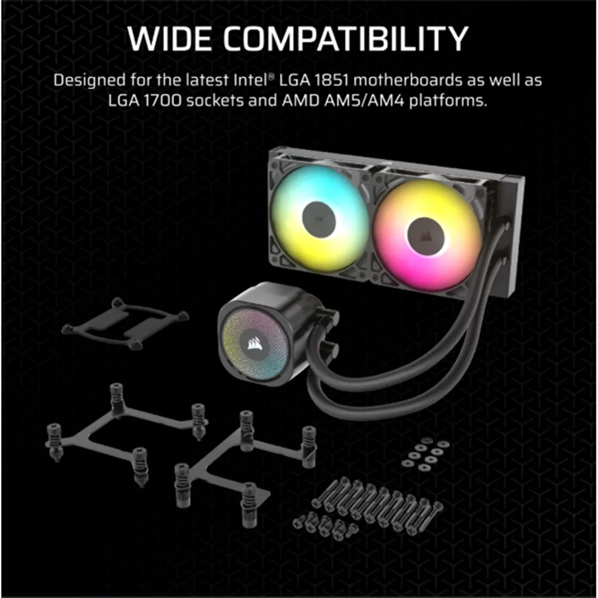 CORSAIR CW-9060092-WW Nautilus 240 RS ARGB vízhűtő 2 ventilátor 240mm radiátor #7