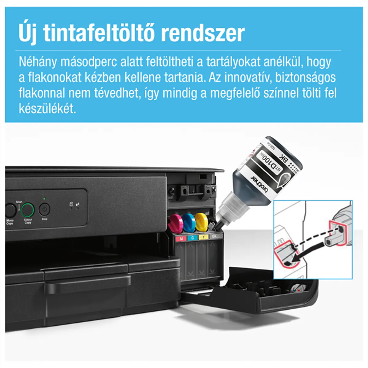 Brother DCPT230YJ1 DCP-T230 6000x1200DPI 27 oldal perc fekete 11 oldal perc színes USB 150 lap bemenet #3