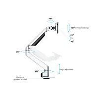 Multibrackets 7350073735624 M VESA gázemelő kar egykaros ezüst HD #7