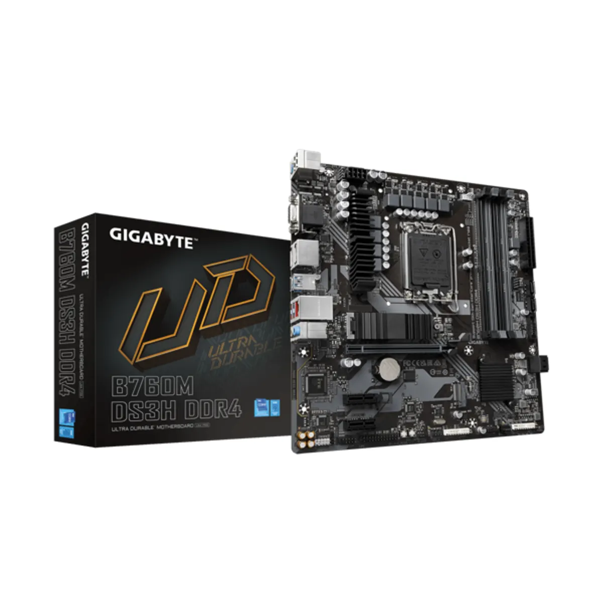 GIGABYTE B760M DS3H DDR4 B760M DS3H mATX LGA1700 DDR4 PCIe 4.0 x16 2x PCIe 3.0 x1 2x M.2 4x SATA3 2,5GbE #1