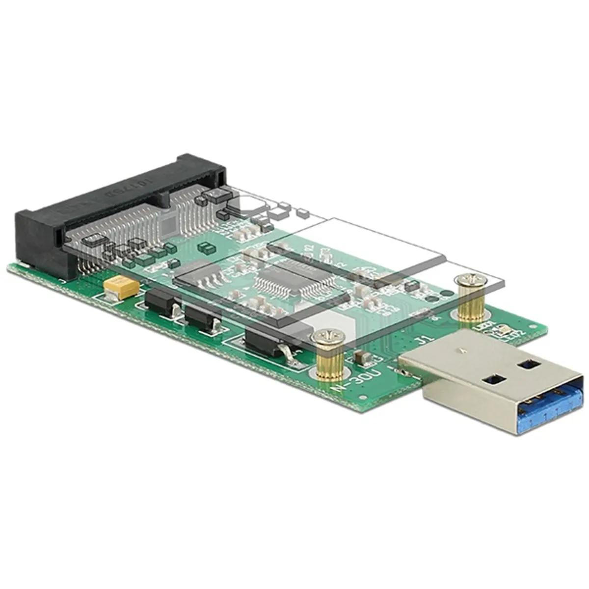 DELOCK 62681 USB 3.0 A-típusú férfi mSATA teljes méretű átalakító #1