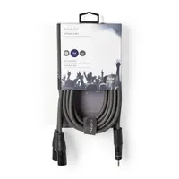 Nedis COTH15310GY30 XLR kábel 2x XLR 3 tűs, 3,5 mm, szimmetrikus, 3 m, sötét szürke #3