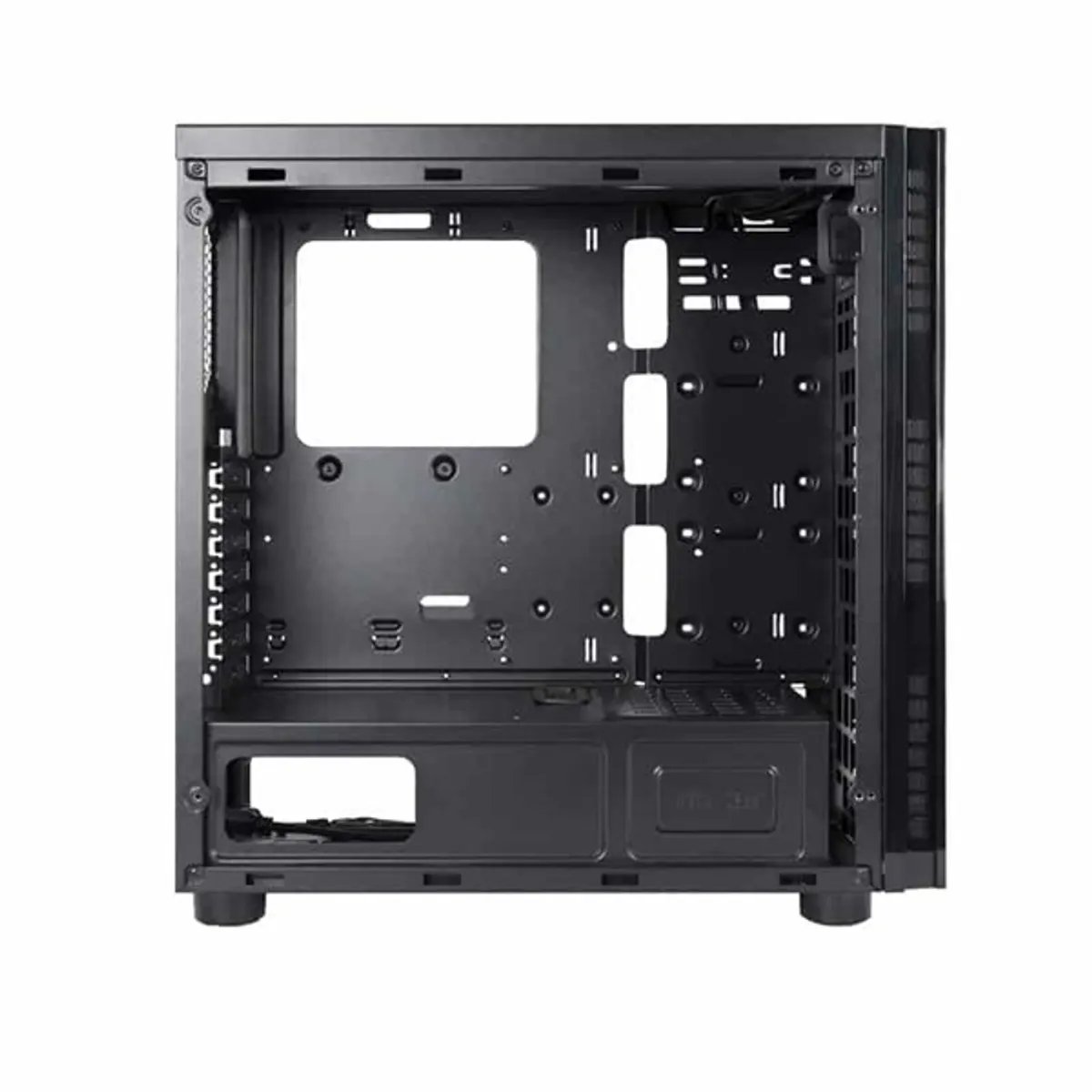 Chieftec AL-02B-TG-OP Hawk fekete edzett üveg oldalpanel alumínium előlap 1x5.25" külső 2x3.5" és 2x2.5" belső ATX mini ITX mATX #3