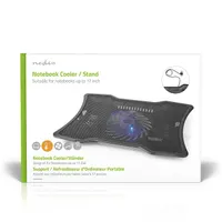 Nedis NBCR101BK Notebook hűtőállvány 17" fémhálós USB-áramellátású #6