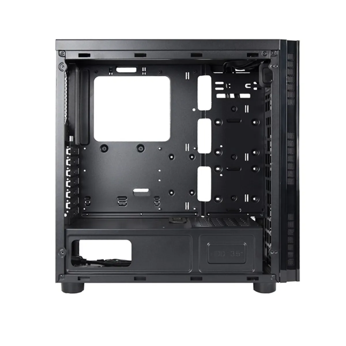 Chieftec AL-02B-TG-OP Hawk fekete edzett üveg oldalpanel alumínium előlap 1x5.25" külső 2x3.5" és 2x2.5" belső ATX mini ITX mATX #4