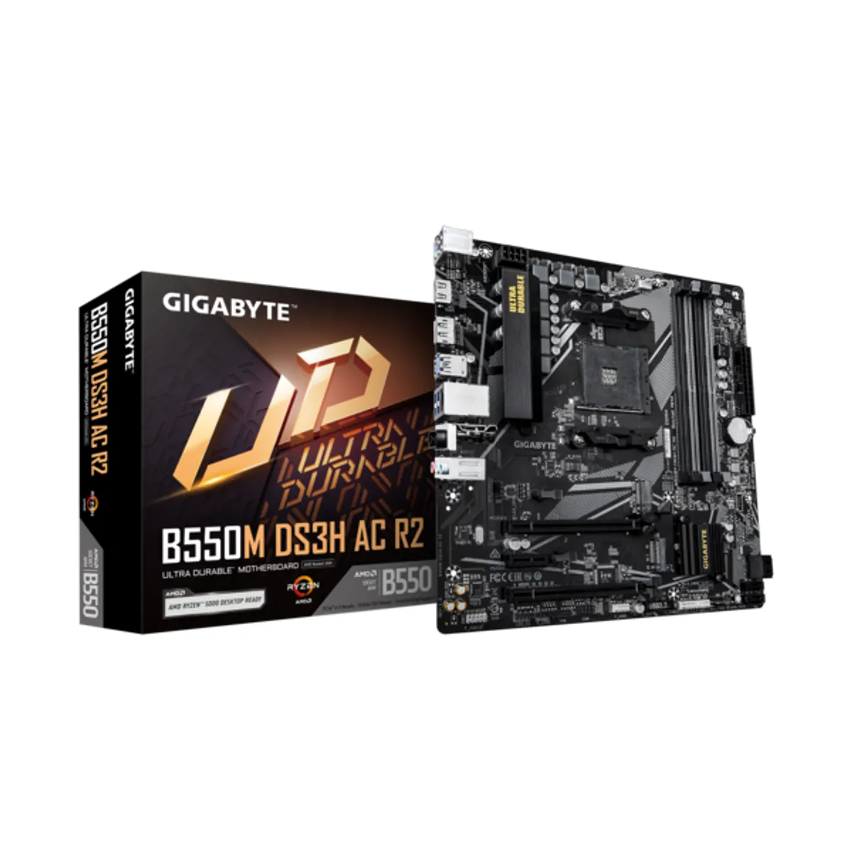 Gigabyte B550M DS3H AC R2 AM4 Micro ATX DDR4 128GB 2x M.2 PCIe 4.0 Wi-Fi 5 Bluetooth 5.0 #1