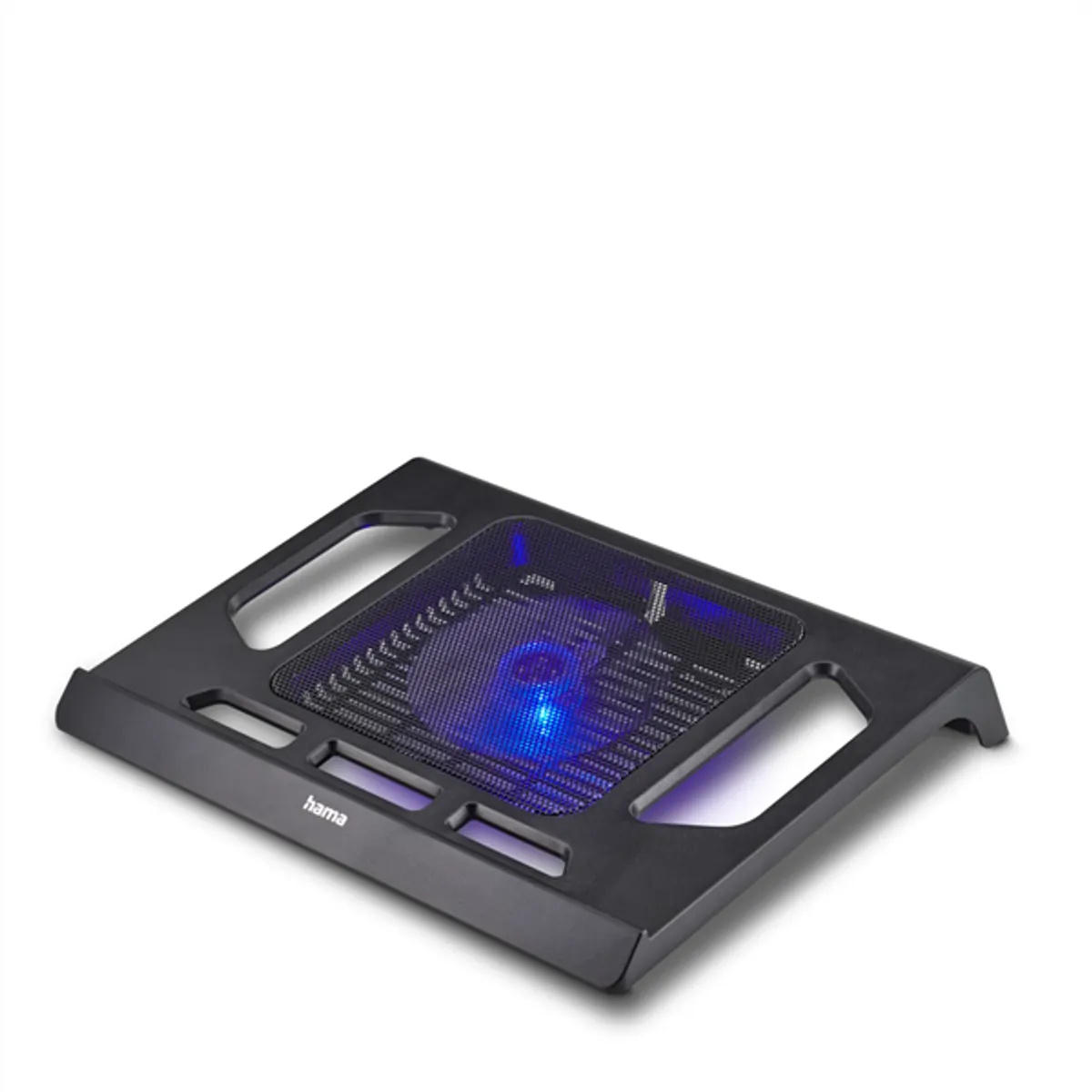 Hama 00126809 notebook hűtő 13,3-15,6" USB alj, 1 ventilátor, kék LED, csúszásmentes alj #1
