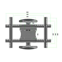 MULTIBRACKETS 7350105212307 Fali konzol 400x600 32"-55" VESA 100x100..400x600 max 30 kg fekete #5