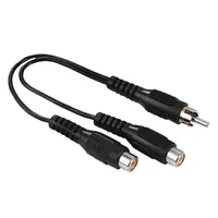 Hama 00205183 FIC RCA Y-adapter fekete 1 dugó - 2 aljzat #1