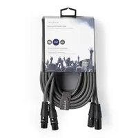 Nedis COTH15030GY50 egyensúlyozott XLR audio kábel 5 m 2x XLR-3 dugó - 2x XLR-3 aljzat sötétszürke #3