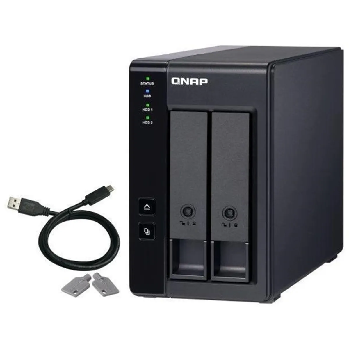 QNAP TR-002 2-bay USB 3.2 Gen 2 Type-C hardveres RAID bővítőegység #1