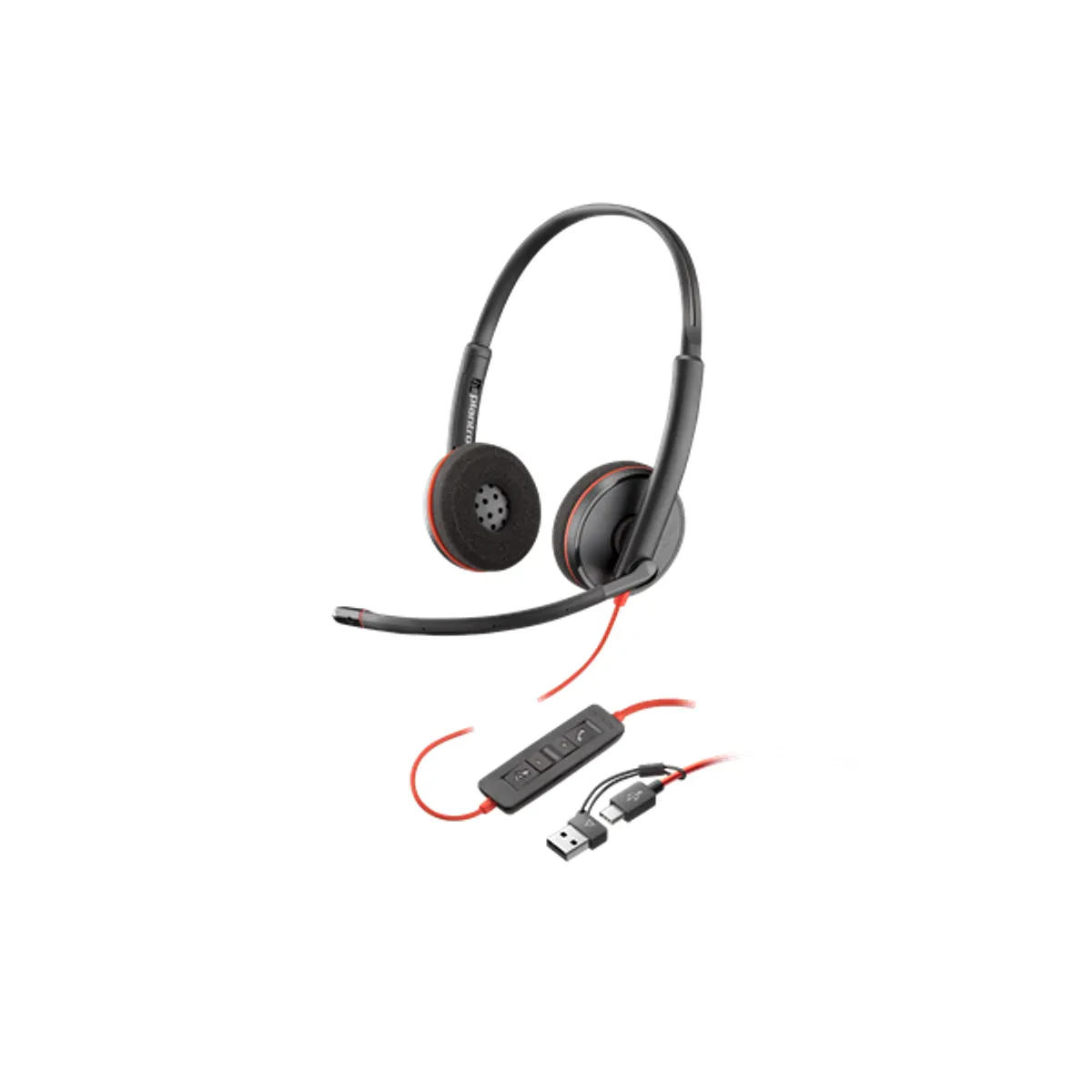Hp poly 8X228A6 Blackwire 3220 USB Type-C USB Type-A Vezetékes fejhallgató mikrofon igen fekete #1