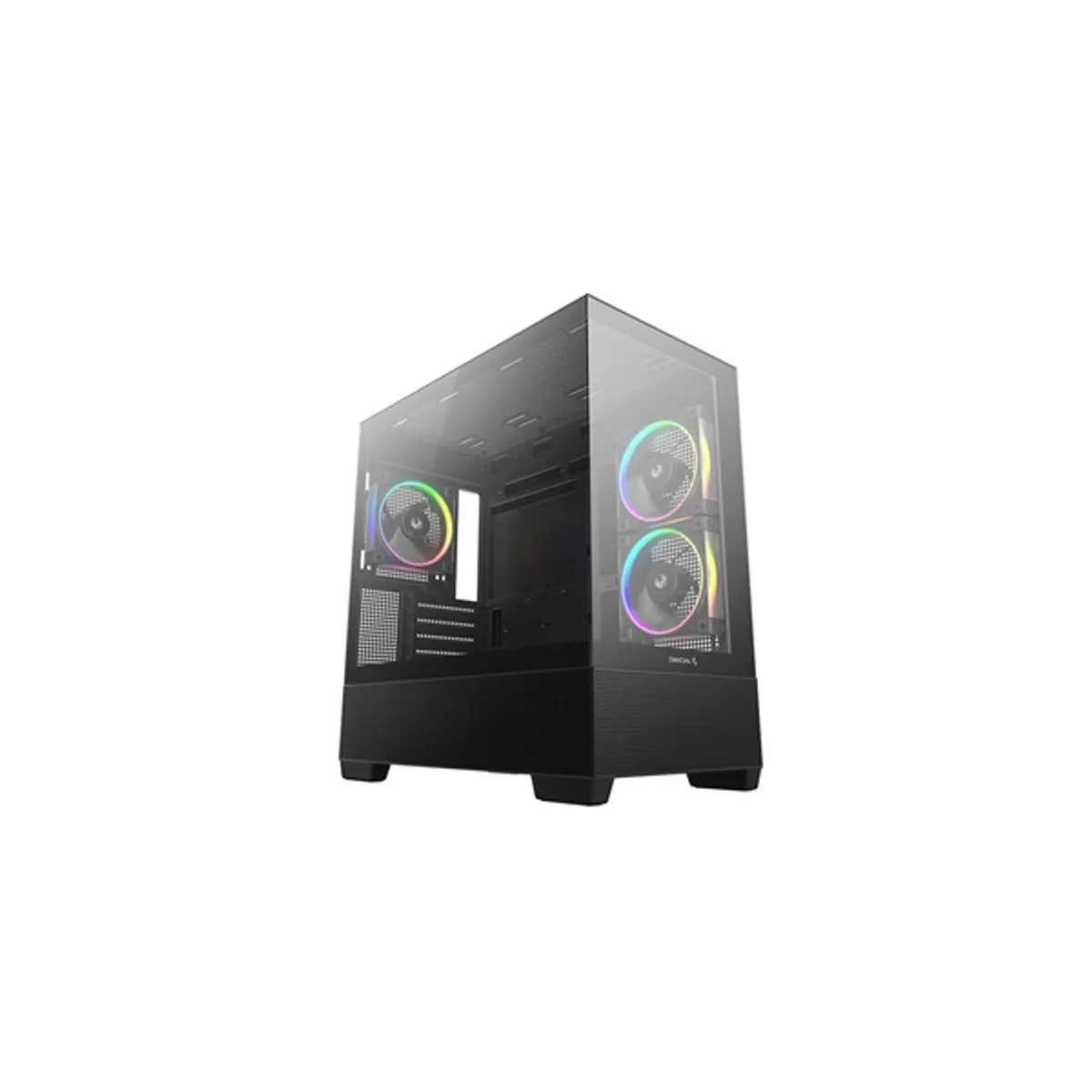DEEPCOOL R-CG380-BKAGM3-G CG380 3F Micro-ATX üvegfalú fekete táp nélkül #1