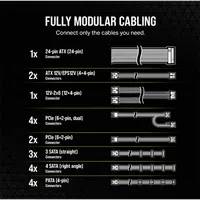 Corsair CP-9020258-EU RM1200e 1200W 80-Gold Teljesen moduláris Zéró RPM üzemmód #5