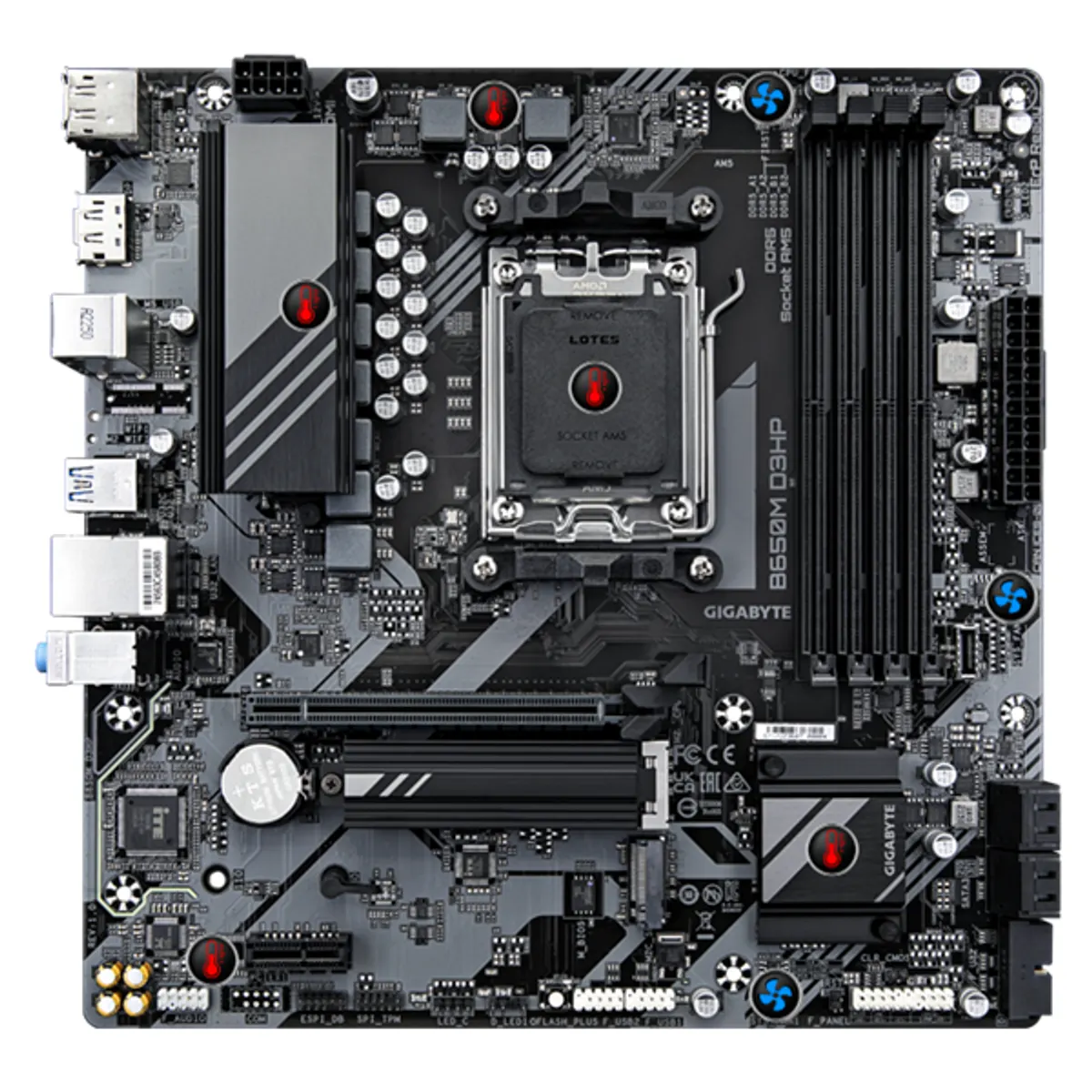 GIGABYTE B650M D3HP alaplap AM5 DDR5 256 GB M.2 x2 PCIe4.0 x16 USB 3.2 Gen1 2.5GbE #1