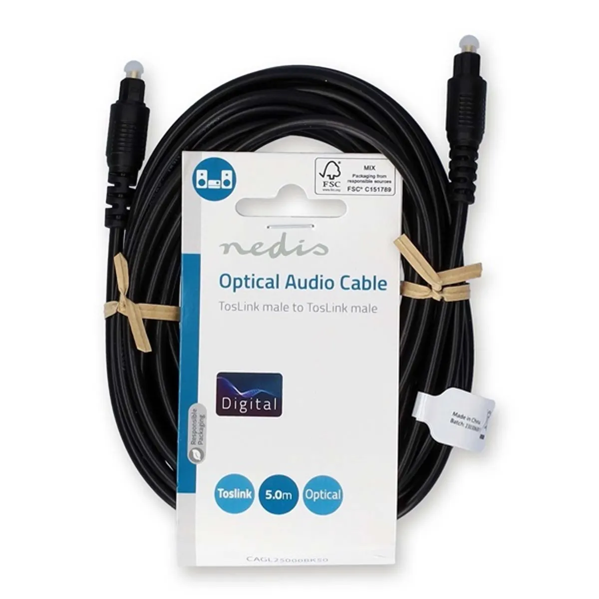 Nedis CAGL25000BK50 TosLink optikai audió kábel 5 m fekete #3