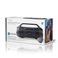 Nedis SPBB310BK Partymagnó Bluetooth 5.0 40 W RMS 120 W csúcs 3000 mAh IPX5 10 m hatótávolság USB AUX microSD fekete #7