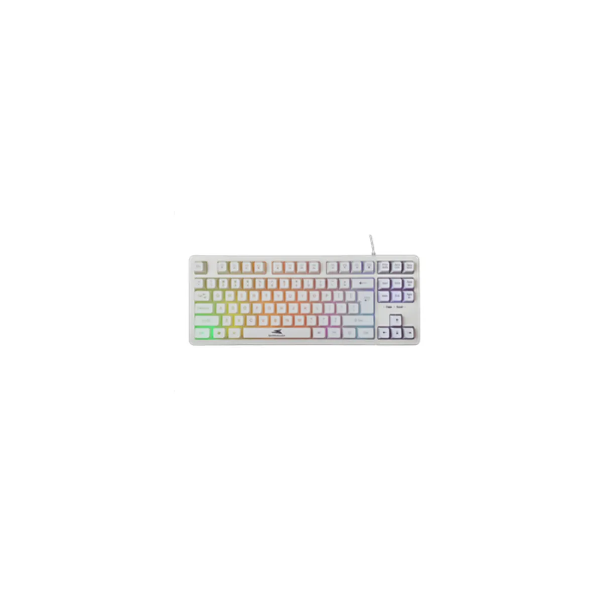Baracuda BGK-001114W KRILL-W fehér membrán 87 billentyű angol kiosztás RGB világítás USB 2.0 1.5 m #4