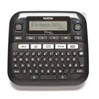 Brother PTD210YJ1 PT-D210 feliratozó címkenyomtató 12 mm szélesség, beépített vágó, grafikus LCD, QWERTY, magyar nyelv