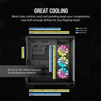 Corsair CC-9011269-WW 6500X RGB iCUE LINK edzett üveg fekete tápegység nélkül #8