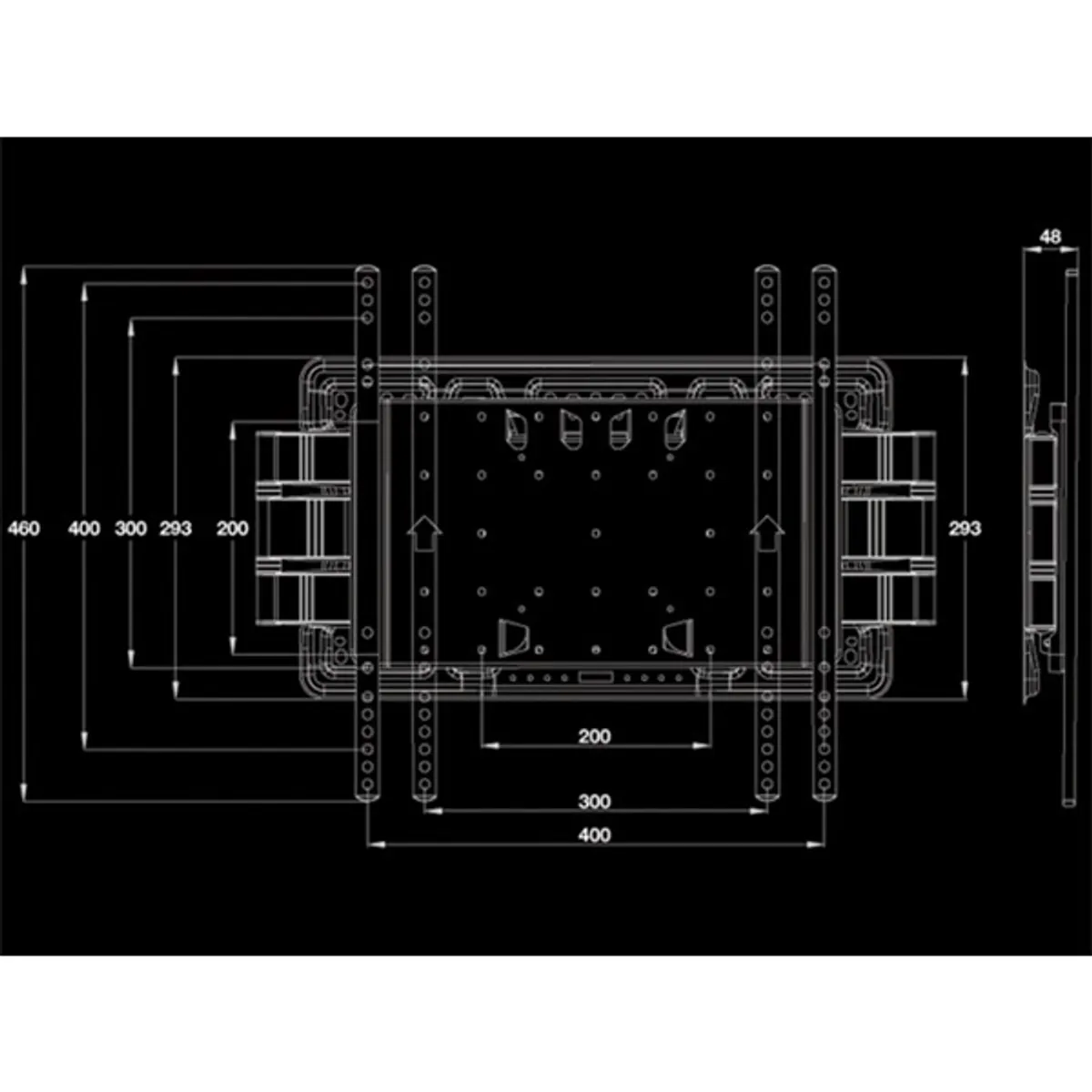 Multibrackets 7350022734227 M VESA Super Slim Tilt and Turn Plus Dönthető Forgatható Fali rögzítés VESA 100x100-400x400 26-55" Fekete #8