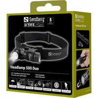 SANDBERG 421-35 fejlámpa 500 duo USB-C 700mAh 500lm IP44 6 fénymód 180 fok forgatható fej #7