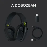 LOGITECH 981-001050 fejhallgató gamer USB vezeték nélküli mikrofonos fekete sztereó #1