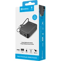Sandberg 421-40 Nano Powerbank 20000 PD20W USB-C USB-A digitális kijelző #5