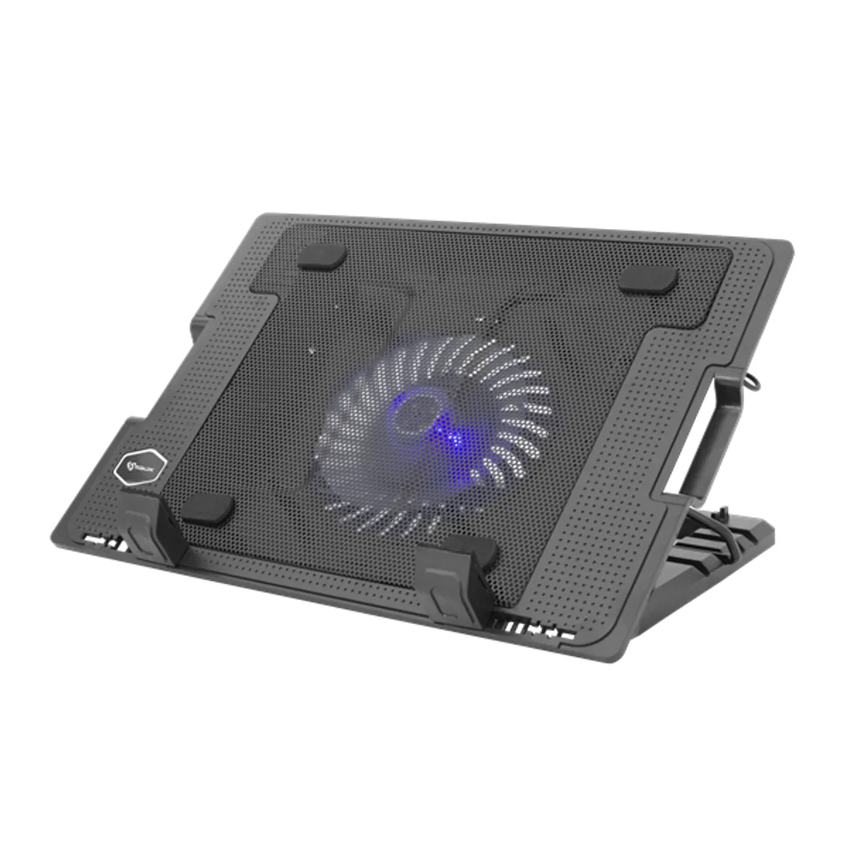 SBOX CP-12 Notebook hűtőpad 17.3" 130x130x15 mm fan 800-1200 RPM 53 CFM 15 dBA USB hub 2.0 2 USB portok fekete #1