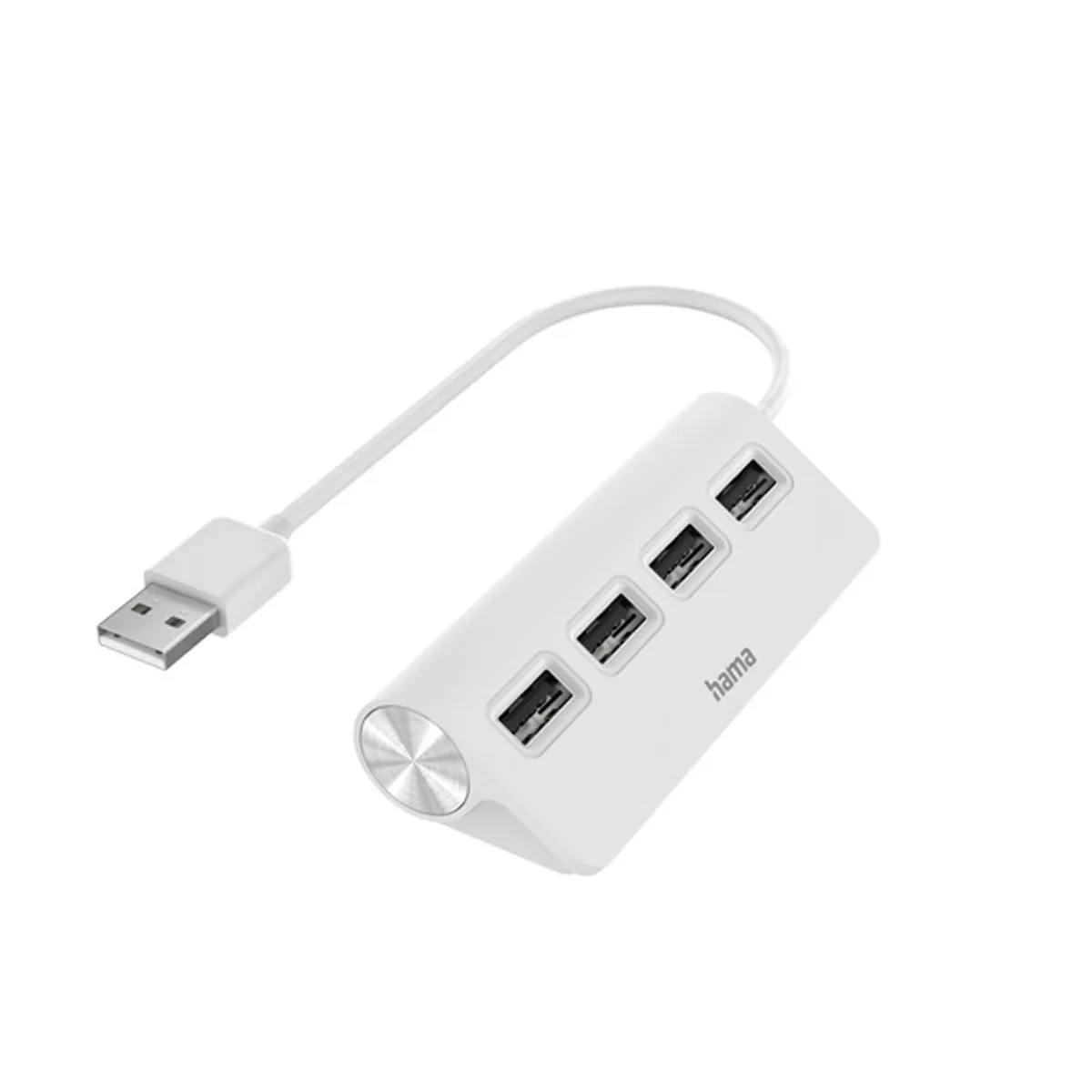 HAMA 00200120 USB hub 4-portos USB 2.0 fehér integrált kábel busz tápellátású #1
