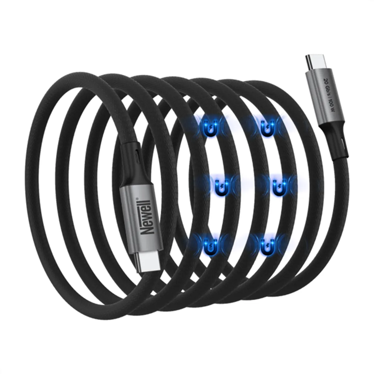 Newell NL4440 mágneses USB-C kábel USB-C 3.2 Gen 2, 1 m, 20 Gbps, 100 W, 4K 60 Hz, nylon, alumínium, 40 hónap garancia #2