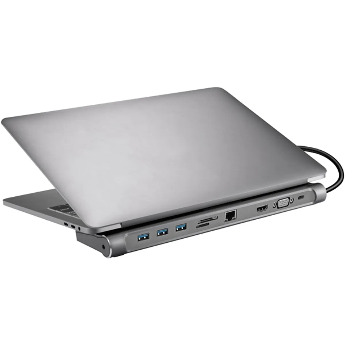 SANDBERG 136-31 USB-C 10-in-1 dokkoló HDMI és VGA 3x USB 3.0 RJ-45 Audio SD kártyaolvasó 100W PD #2