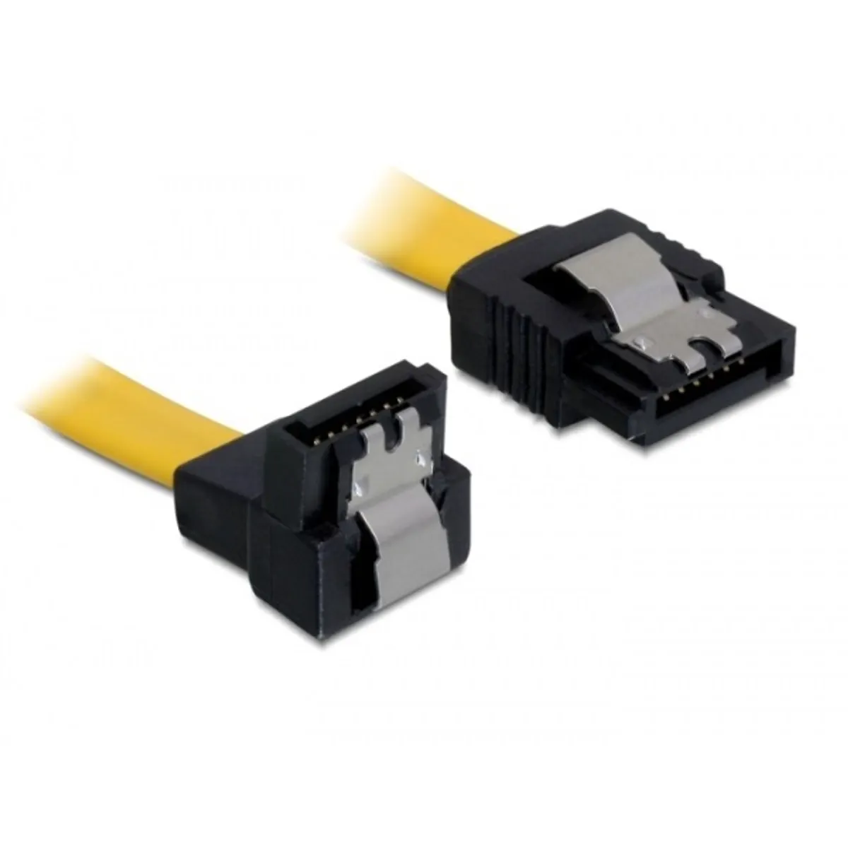 DeLock 82811 SATA 6 Gbps kábel lefelé néző egyenes 50 cm aranyozott fémkapcsok #1