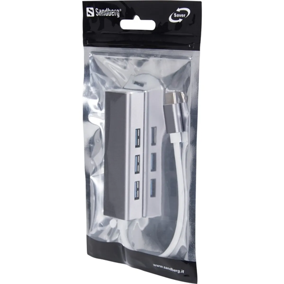 SANDBERG 336-20 USB-C to 4x USB 3.0 Hub SAVER ezüst #2