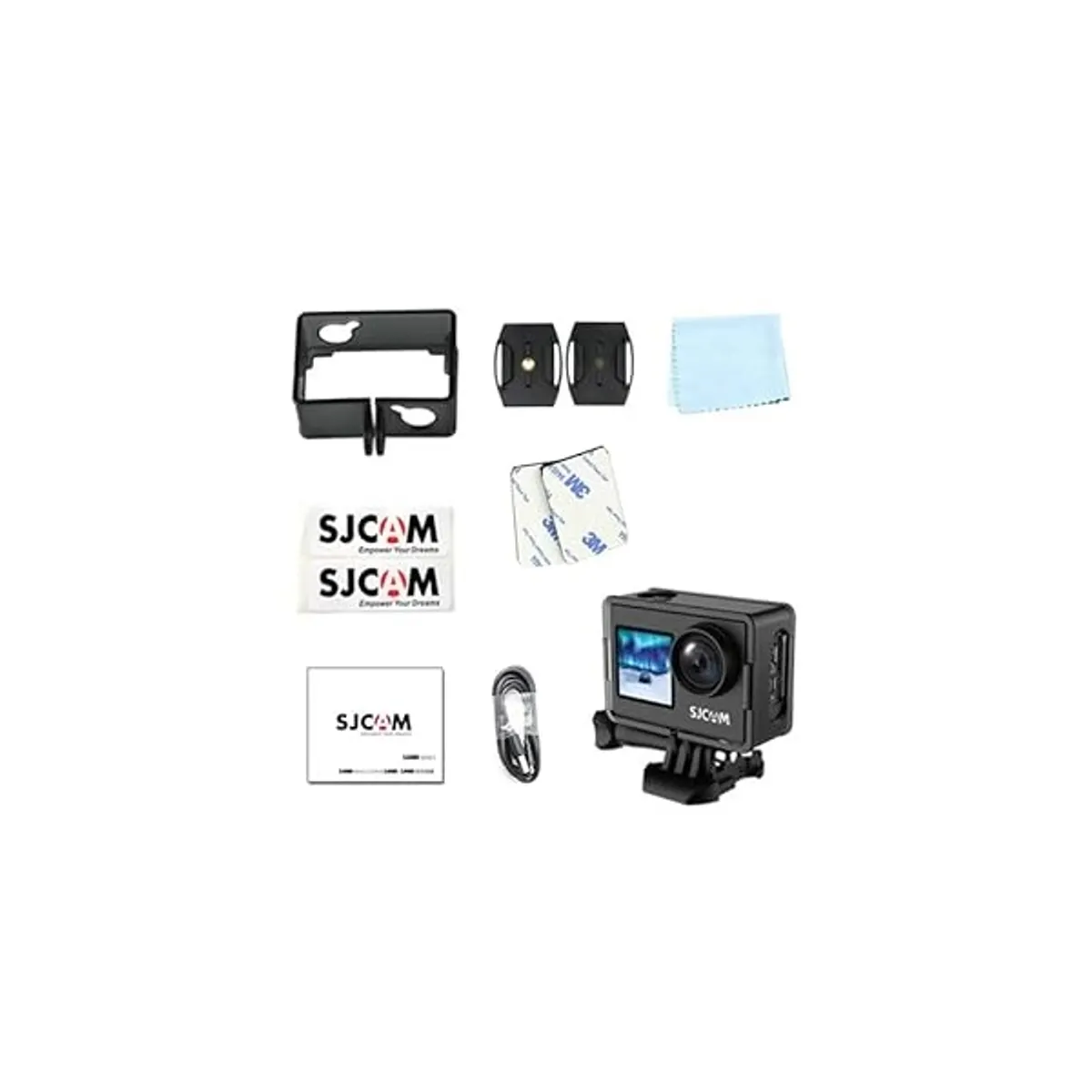 SJCAM SJ4000 DUAL SCREEN SJ4000 Dual Screen 4K, 2\" hátsó kijelző, 1.3\" előlapi kijelző, 30m vízálló tok, USB-C, 900mAh #2