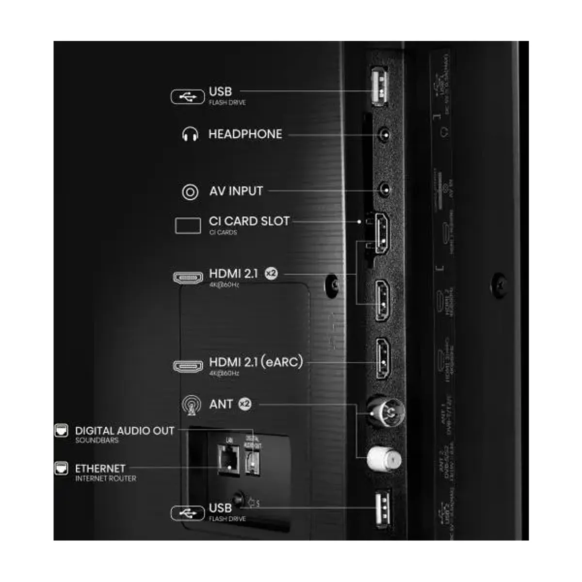 HISENSE 65E7Q Hi-QLED Smart TV 65" QLED szín Dolby Vision Atmos AI 4K Upscaler VRR ALLM VIDAA #5