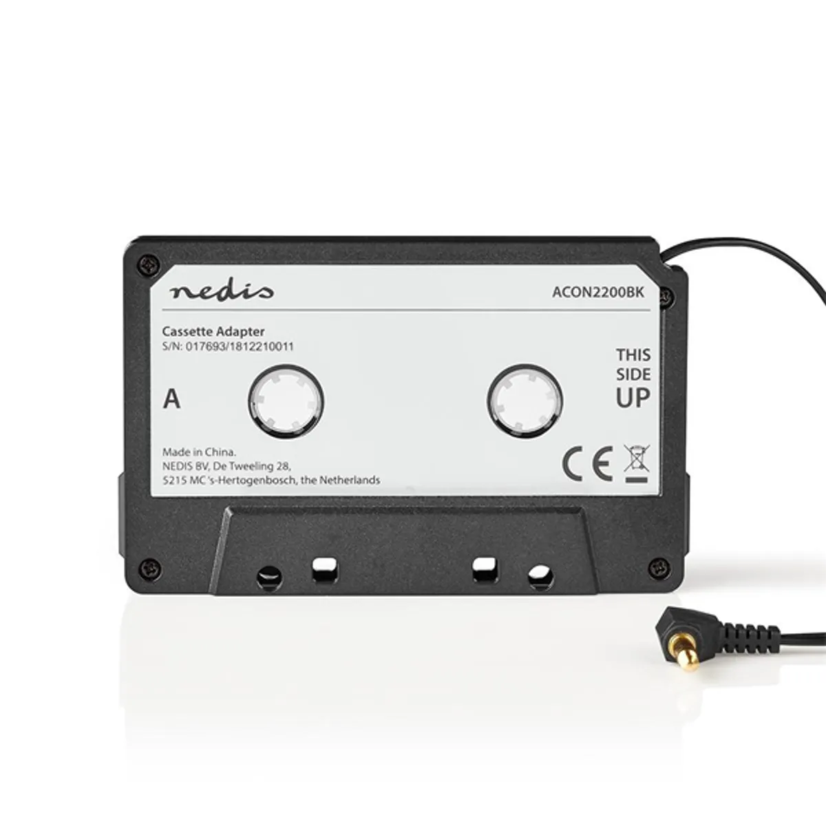 NEDIS ACON2200BK kazettaadapter autós magnóhoz 3,5 mm kimenet 1 m fekete ABS #2