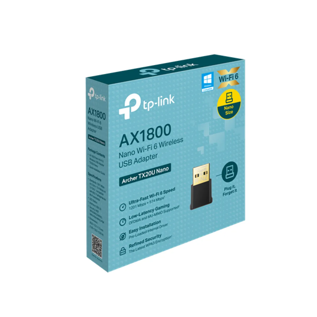 TP-LINK ARCHER TX20U NANO AX1800 nano USB adapter 2,4 GHz és 5 GHz Wi-Fi 6 USB 2.0 #2
